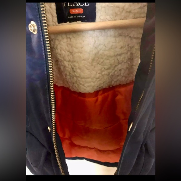 Children’s Place Winter Coat Unisex 18M-24M NWT Navy - Picture 4 of 4